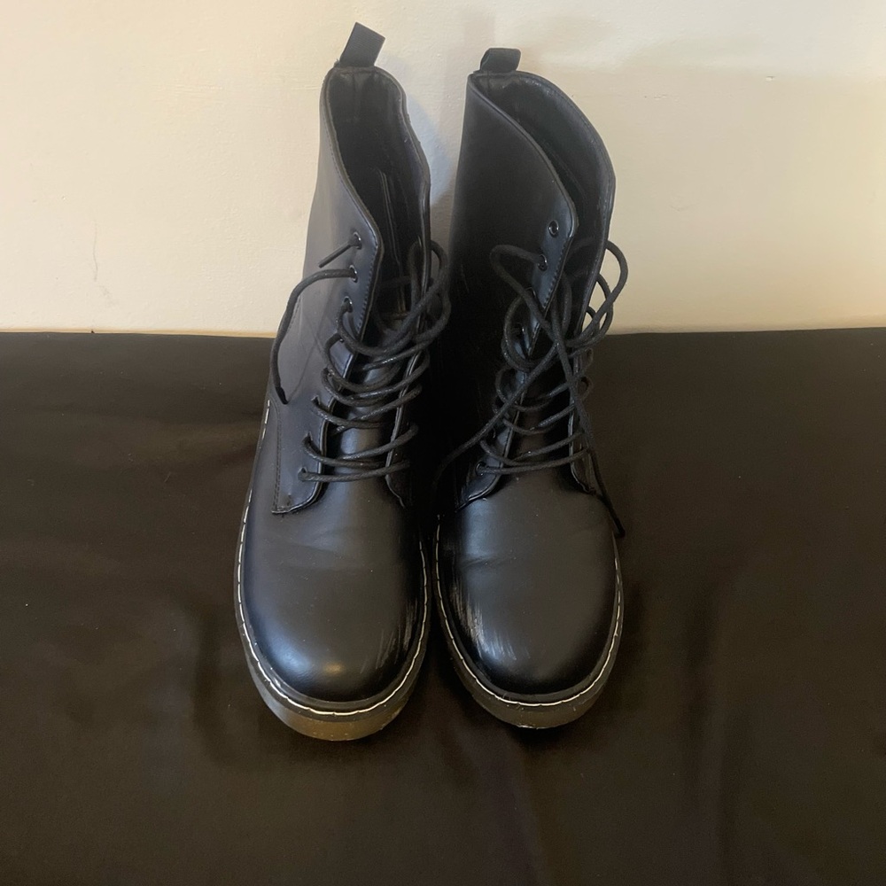 Black Leather Men's Boots